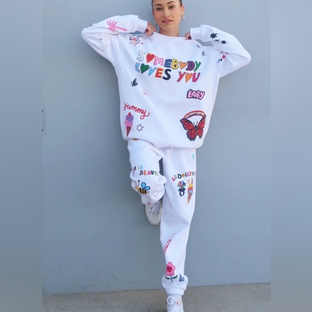 Mayfair x ISCREAMCOLOUR “somebody loves you” sweatsuit.